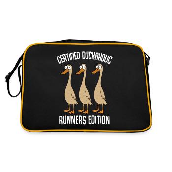 Canards Canard Élevage Canard Gardien Canard Maman - Sac Retro - noir/or - Dos