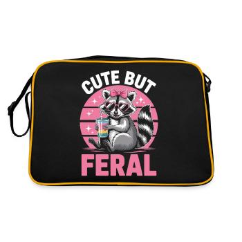 Raton laveur mignon mais sauvage avec arc - Sac Retro - noir/or - Dos