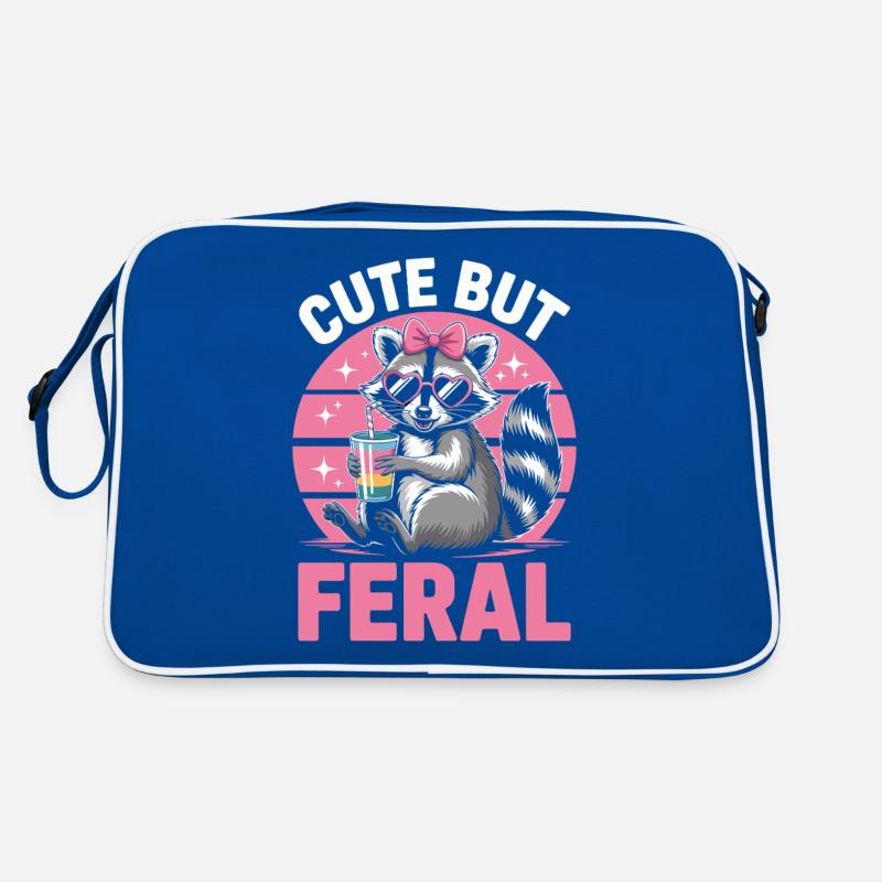 Raton laveur mignon mais sauvage avec arc Sac Retro