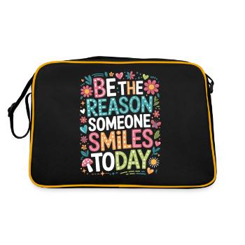 Soyez la raison pour laquelle quelqu’un sourit aujourd’hui - Sac Retro - noir/or - Dos
