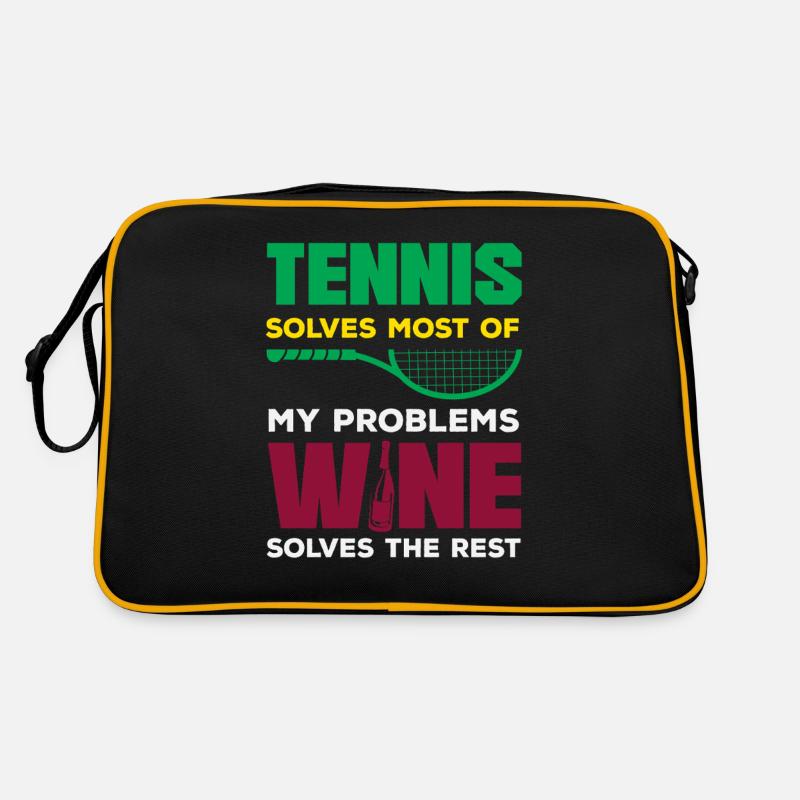 Tennis players: Tennis solves most problems Retro Bag