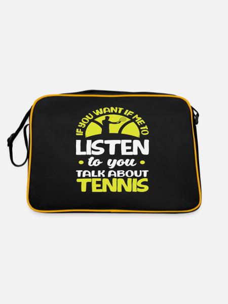 Tennis Players Talking About Tennis - Retro Bag - black/gold - Back