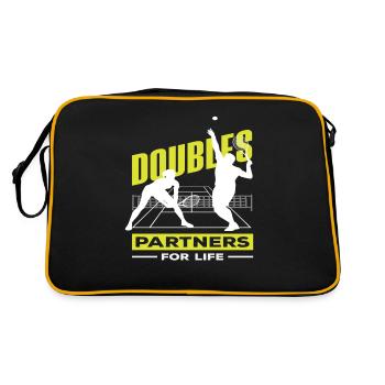 Doubles Tennis Player For Life - Retro Bag - black/gold - Back