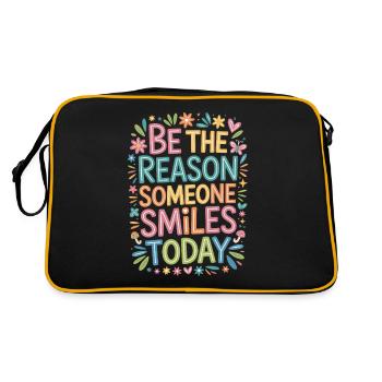Coloré soit la raison pour laquelle quelqu’un sourit en disant - Sac Retro - noir/or - Dos