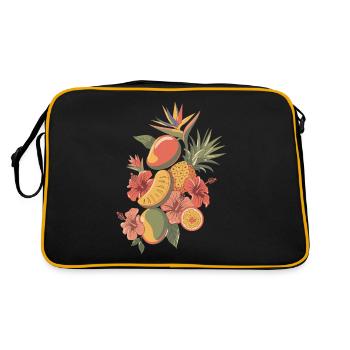 Exotic Fruits and Flowers Arrangement - Retro Bag - black/gold - Back