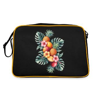 Exotic Fruits Tropical Paradise - Retro Bag - black/gold - Back