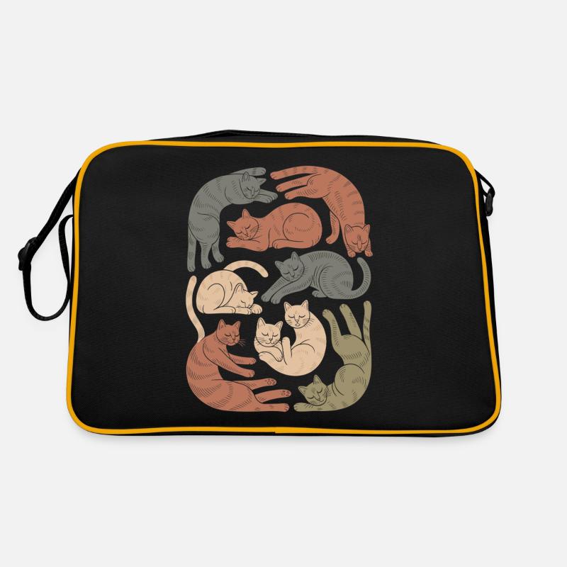 Motif de chat boho décontracté Sac Retro