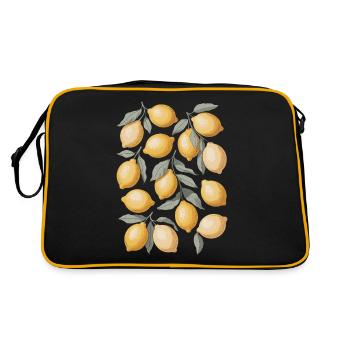Citrons frais Illustration vintage - Sac Retro - noir/or - Dos