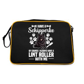 Bien sûr, j’ai toujours un Schipperke, je - Sac Retro - noir/or - Dos