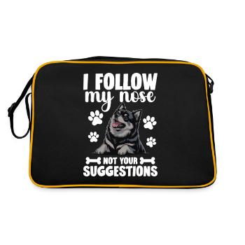 I follow my nose, not your suggestions - Retro Bag - black/gold - Back