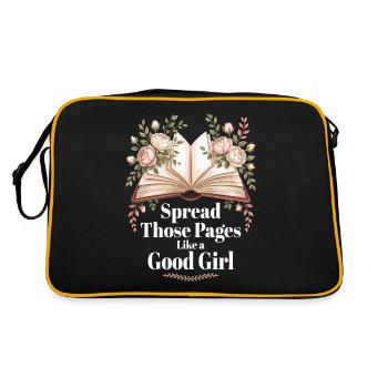 Spread these pages like a good girl - - Retro Bag - black/gold - Back