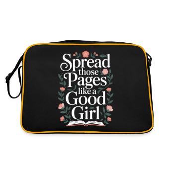 Spread these pages like a good girl - - Retro Bag - black/gold - Back