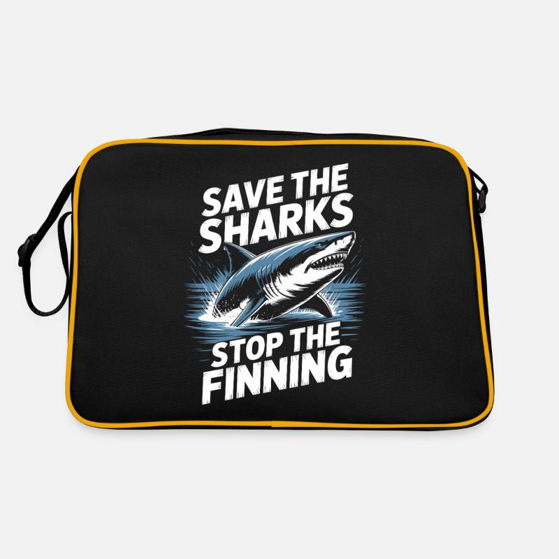 Save the Sharks Stop the Finning Retro Bag