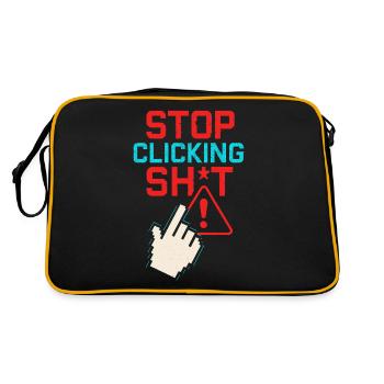 Stop Clicking Sh*t - Retro Tasche - Schwarz/Gold - Hinten