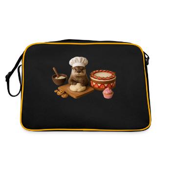 Loutre Cuisson du pain à gâteau - Sac Retro - noir/or - Dos