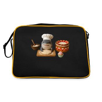 Shark Baking Cake Bread - Sac Retro - noir/or - Dos