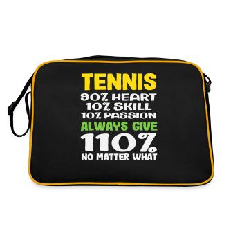 Joueur de tennis 90 % Cœur 110 % Enjeu - Sac Retro - noir/or - Dos