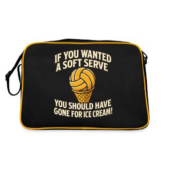 Wenn du ein Softeis wolltest, hättest du dich für - Retro Tasche - Schwarz/Gold - Hinten