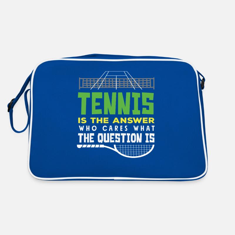 Tennis Player Answer No Matter Question Retro Bag