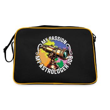 Astrologue Ma passion Mon astrologie Diseuse de bonne aventure - Sac Retro - noir/or - Dos