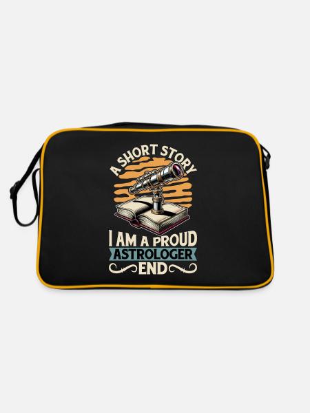 Astrologer A Short Story I Am A Proud Tarot Reader - Retro Bag - black/gold - Back
