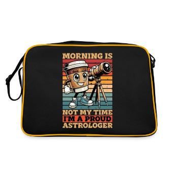 Astrologue Le matin n’est pas mon heure Je suis astronome - Sac Retro - noir/or - Dos