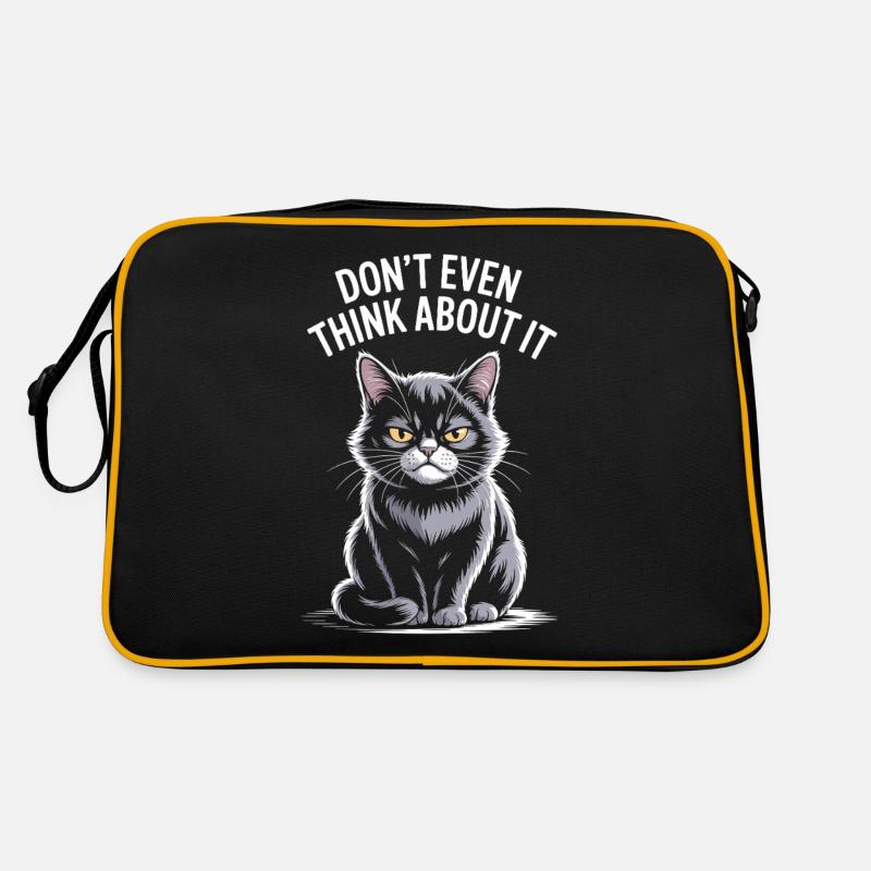 N’y pensez même pas Chat : Humoristique Sac Retro