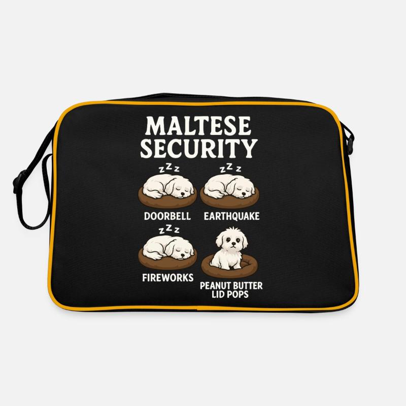 Malteser - Retro Tasche - Schwarz/Gold