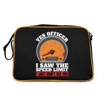 Course automobile Officier J’ai vu l’amateur de voitures de vitesse - Sac Retro - noir/or - Dos