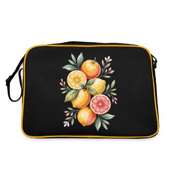 Lemons and Oranges Artwork - Retro Bag - black/gold - Back