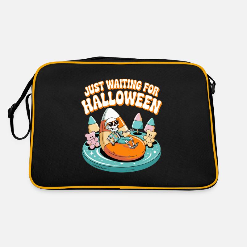 Warten Sie nur auf Halloween Retro Tasche
