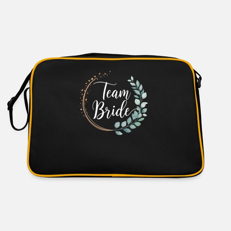 Team Braut Brautjungfern Eukalyptus JGA Hochzeit Retro Tasche