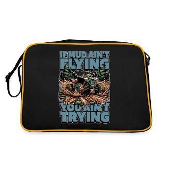 Course de boue Si la boue ne vole pas, tu ne boues pas - Sac Retro - noir/or - Dos