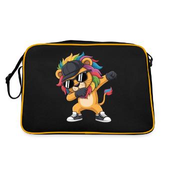 Dabbing Lion avec casquette – Kids Street Style - Sac Retro - noir/or - Dos