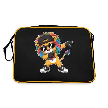 Dabbing Lion avec casquette – Kids Street Style - Sac Retro - noir/or - Dos