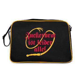 Zuckerbrot und Peitsche - Retro Tasche - Schwarz/Gold - Hinten