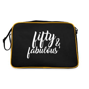 Anniversaire shirt - cinquante et fabuleux - Sac Retro - noir/or - Dos