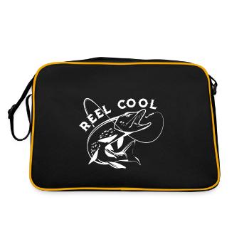Eel fish fishing gift - Retro Bag - black/gold - Back