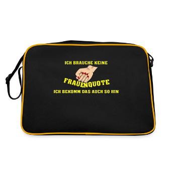 Feminist Women's Quota - Retro Bag - black/gold - Back