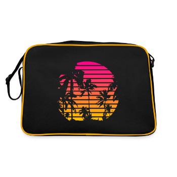 Rafraîchissez 80 Tropical Style Sunset - Sac Retro - noir/or - Dos