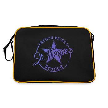 St Tropez French Rivera - Sac Retro - noir/or - Dos