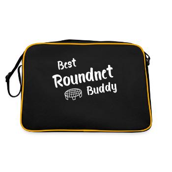Idée de cadeau de style de style Roundnet - Sac Retro - noir/or - Dos