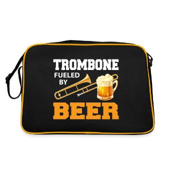 Trombone trombone trombone player gift trombones - Retro Bag - black/gold - Back