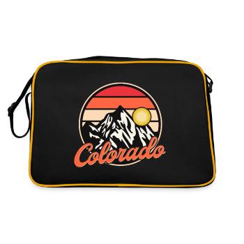Colorado Retro Style Landscape - Sac Retro - noir/or - Dos