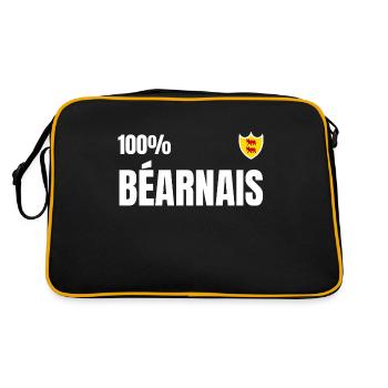 100% béarnais - cadeau t-shirt béarn - Sac Retro - noir/or - Dos