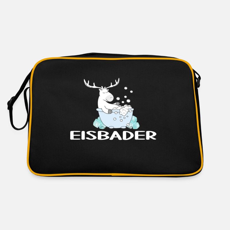 eisbader cool arktis winterbad eischwimmen arktis Retro Tasche