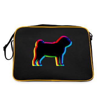 CMYK Pug - Retro Bag - black/gold - Back