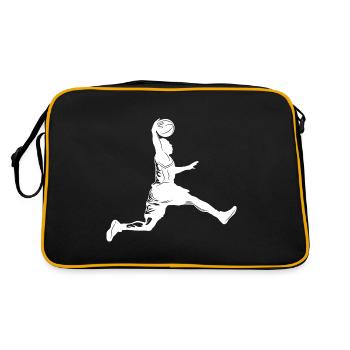 Basketball Silhouette - Retro Bag - black/gold - Back