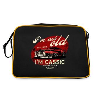 Je ne suis pas vieux, je suis classique. Édition spéciale 1983. - Sac Retro - noir/or - Dos