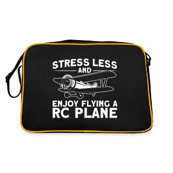 Model Airplane Airplane Model Flying Gift - Retro Bag - black/gold - Back